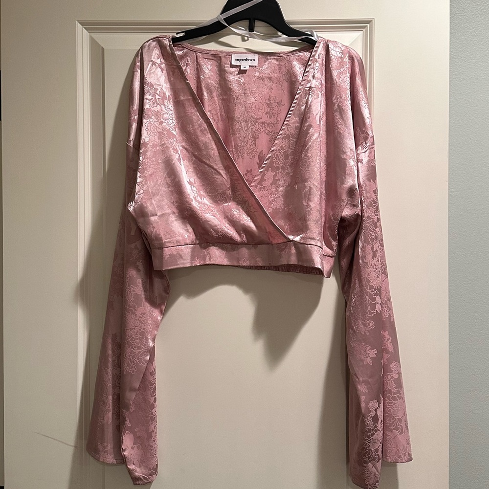 Superdown silky kimono top